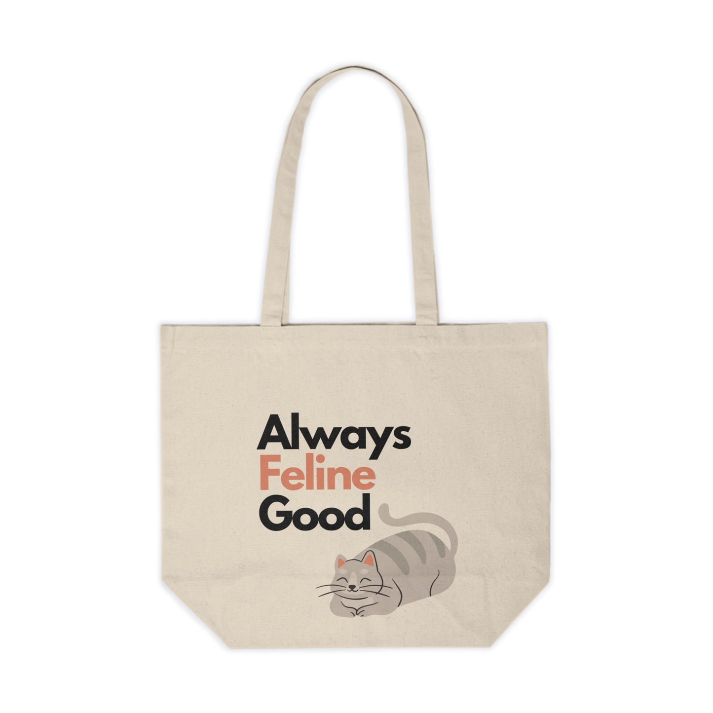 "Always Feline Good" Canvas Tote