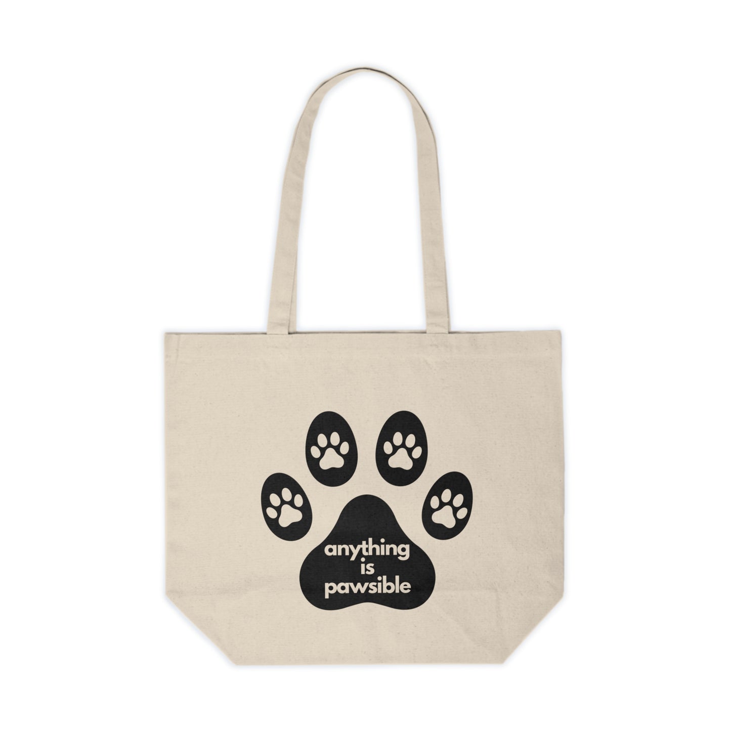 "Anything Is Pawsible" Canvas Tote