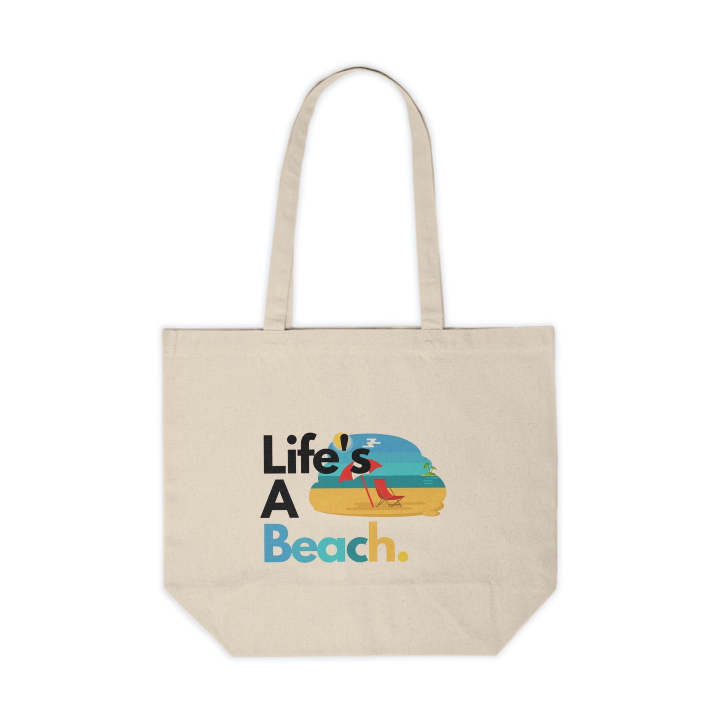 "Life's A Beach" Canvas Tote