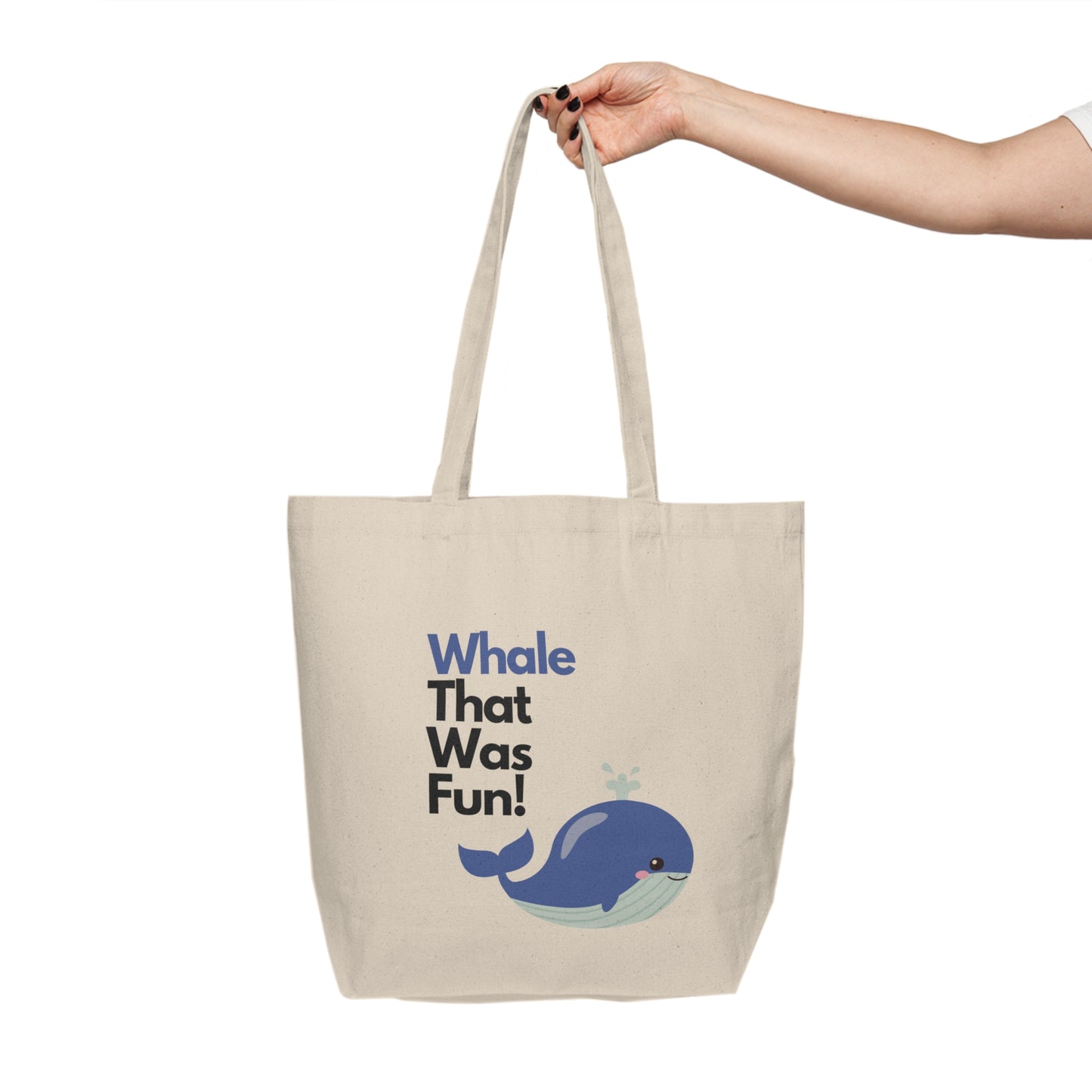 "Whale That Was Fun" Canvas Tote