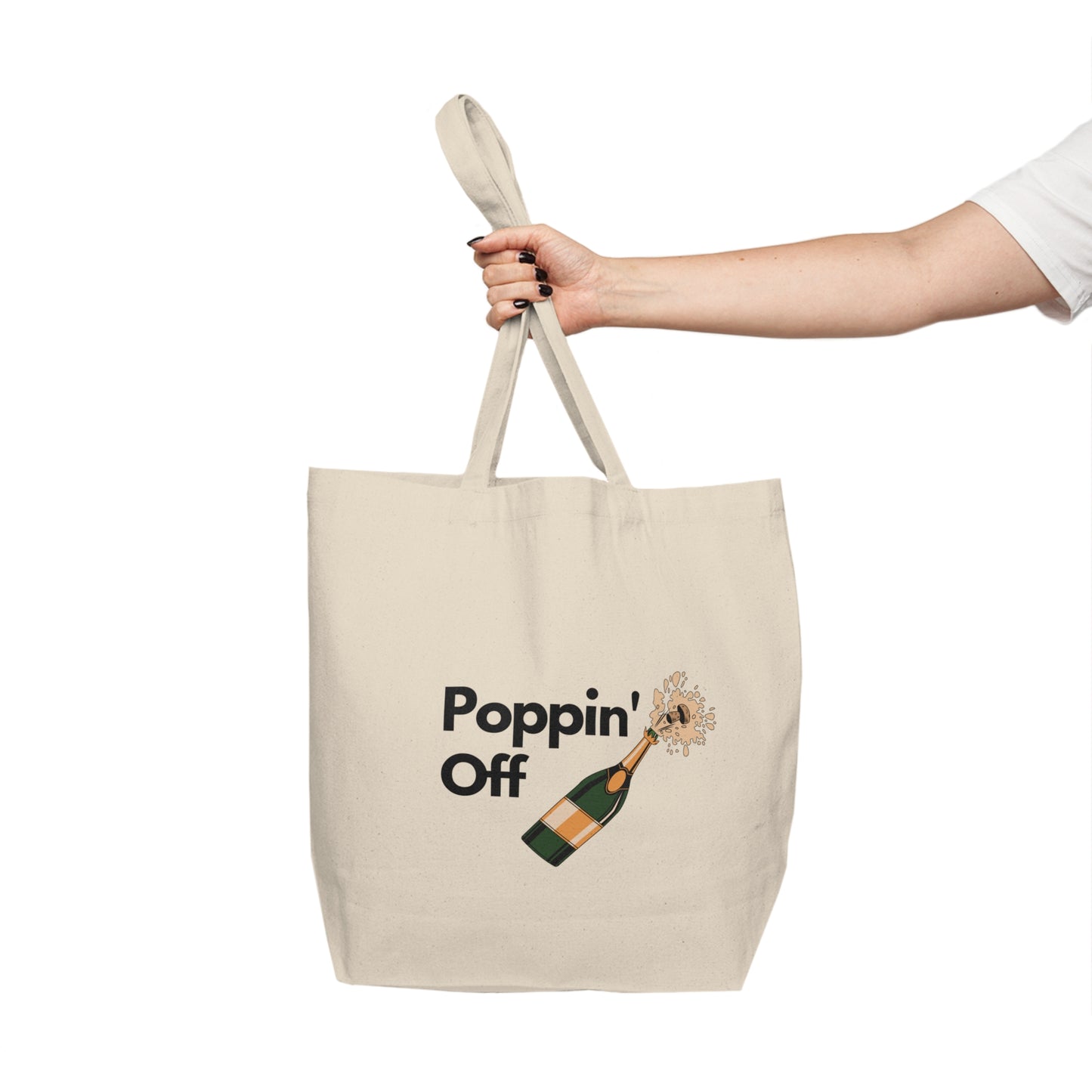 "Poppin' Off" Canvas Tote