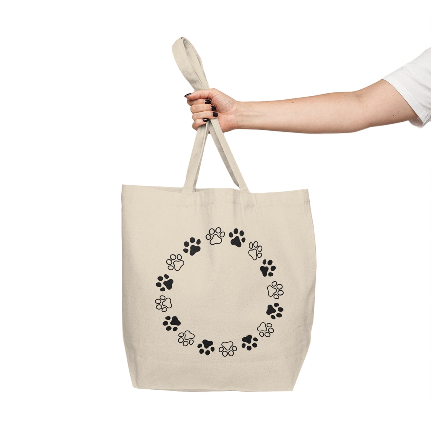 "Paw Circle" Canvas Tote