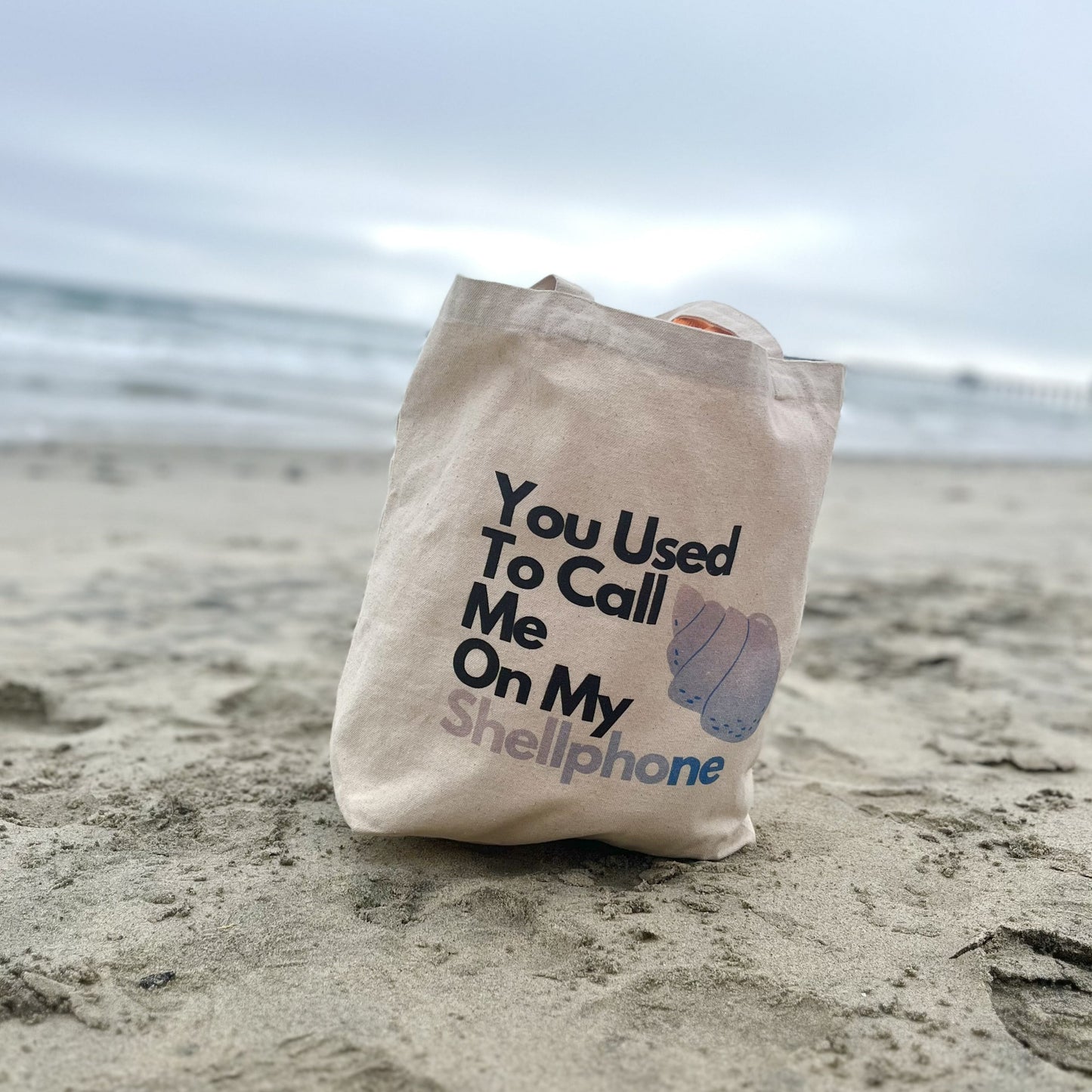 "You Used To Call Me On My Shellphone" Canvas Tote