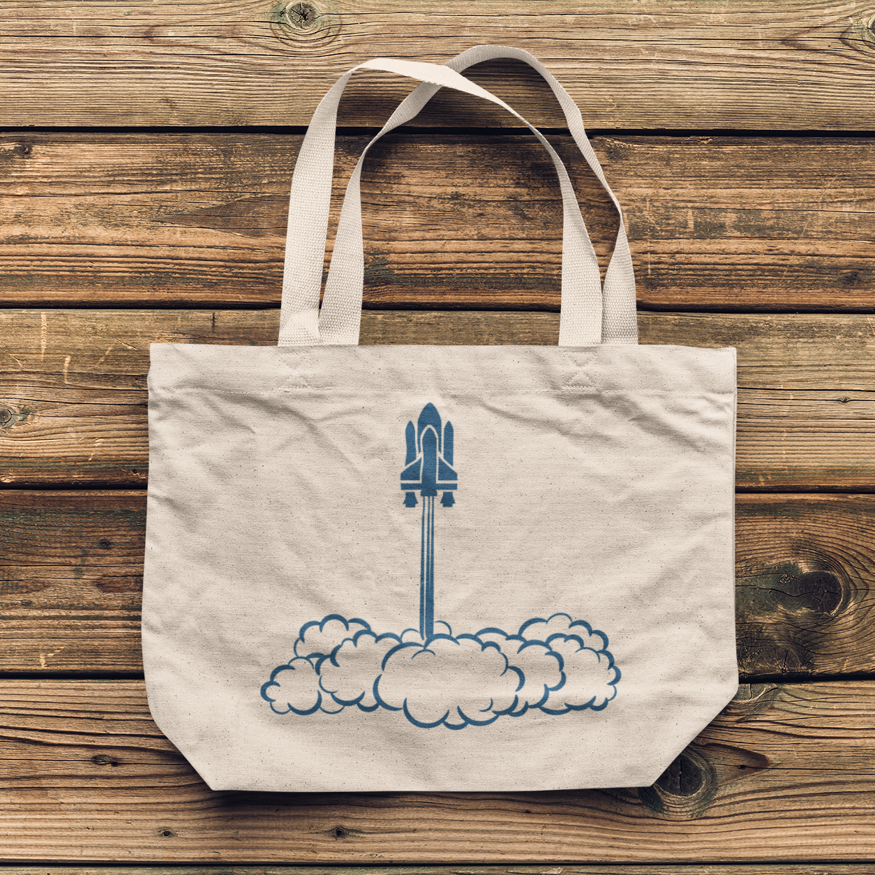 "Liftoff" Canvas Tote