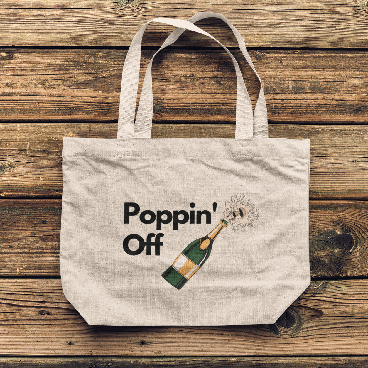 "Poppin' Off" Canvas Tote