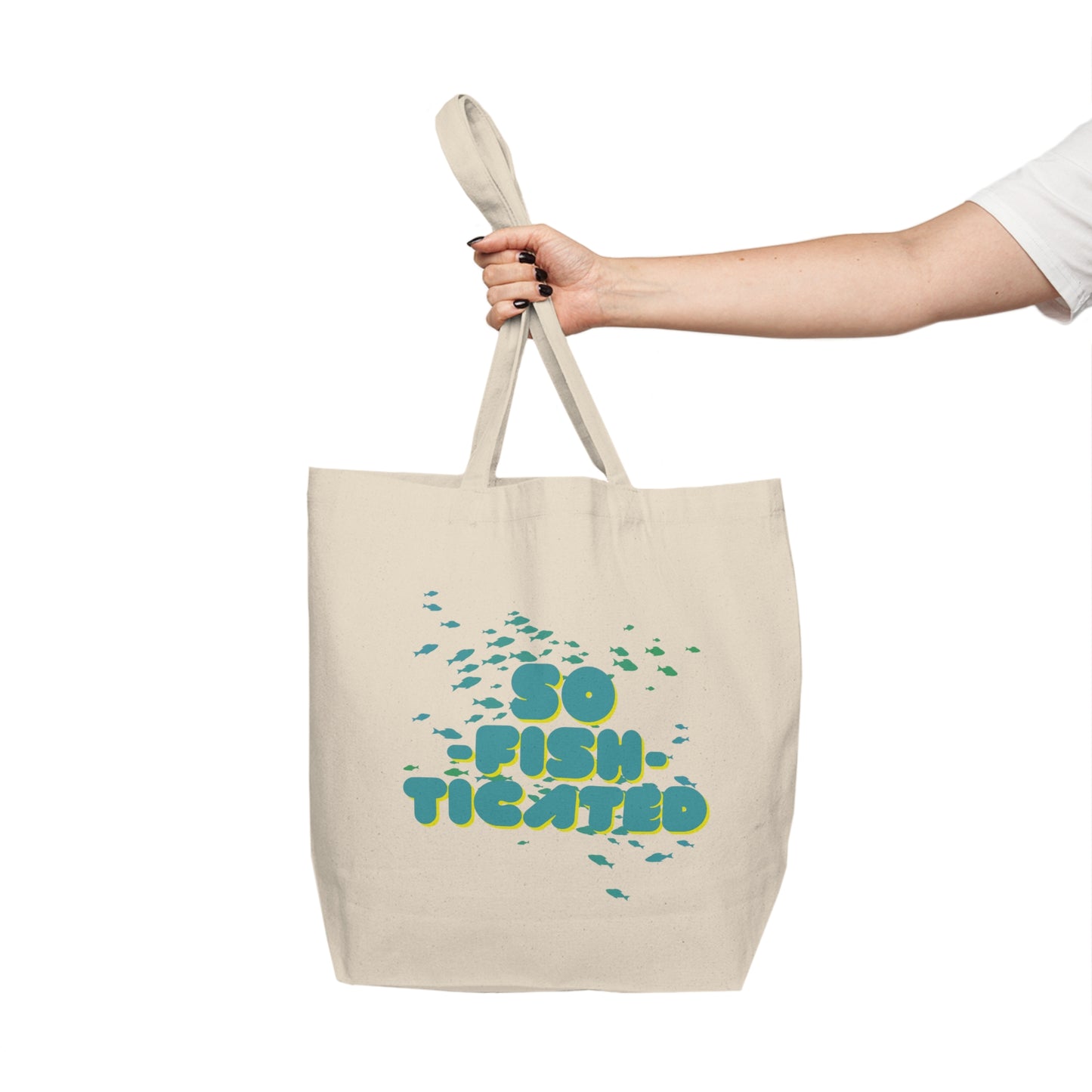 "So-fish-ticated" Canvas Tote