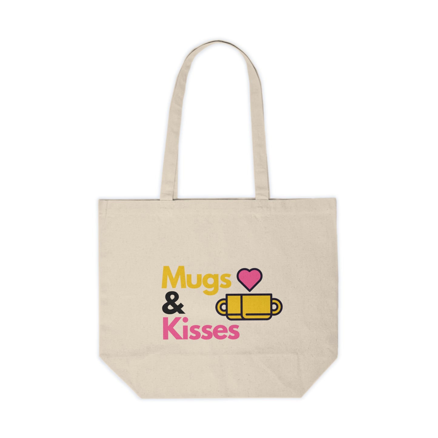 "Mugs & Kisses" Canvas Tote