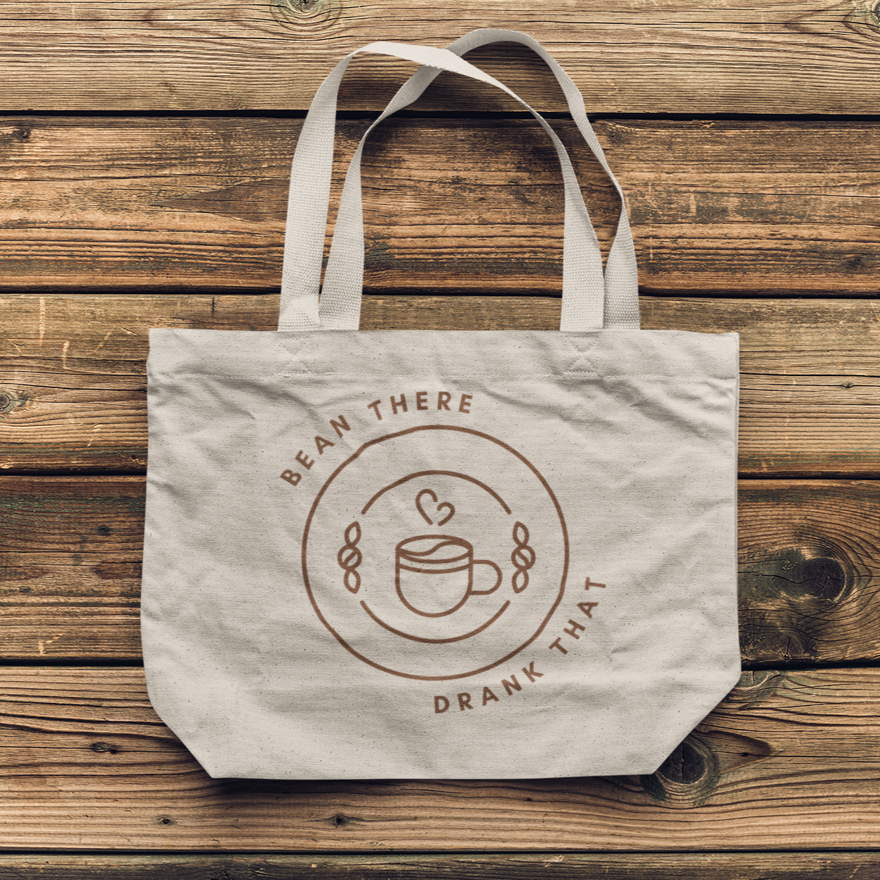 "Bean There Drank That" Canvas Tote