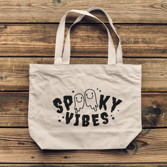 "Spooky Vibes" Canvas Tote