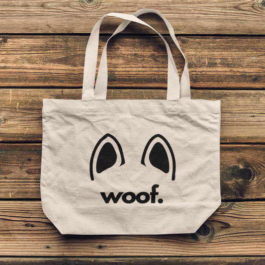 “Woof” Canvas Tote