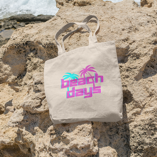"Beach Days" Canvas Tote