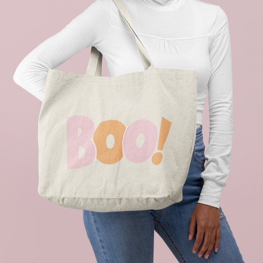 "Boo" Canvas Tote